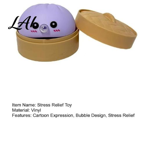 Decompression Sensory Toy Cartoon Expression Bubble Dumpling Stress Relief Steamed Bun Hand Relaxation Squeeze Fidget Tool Portable Reliever