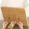 Adjustable Desk Bookstand Wooden Bookshelf Book Holder Reading Rest Computer Stand Reading Rack Foldable Book Holder Tray
