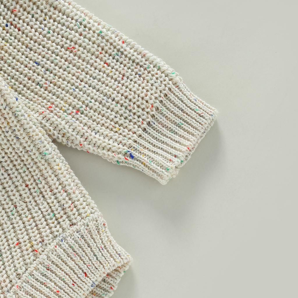 Salopetă Bebeluș Infant Toamnă Iarnă, Puncte Colorate Mânecă Lungă Gât Rotund Tricot Body