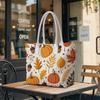 Fall Pumpkin Maple Leaf Print Casual Tote Bag Fashion Portable Daily Use Handbag