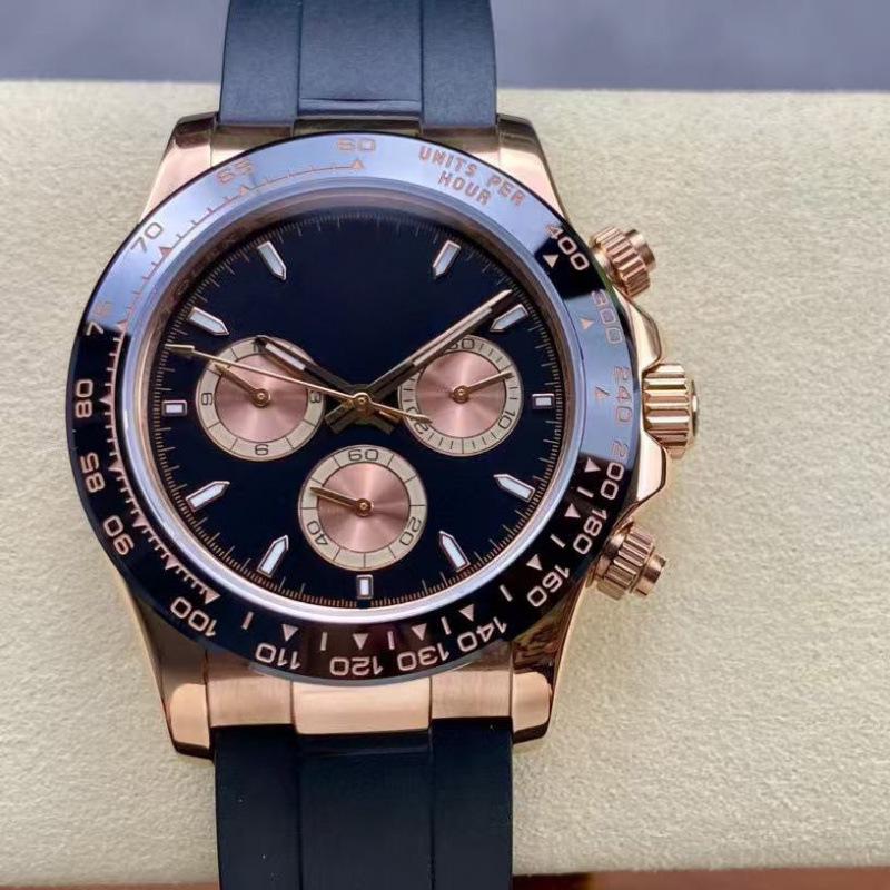 Rolex Daytona 40mm Diamond-Inlaid Multifunctional Automatic Mechanical Men's Watch.