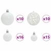 Christmas Ornament Set with 300 LEDs 120 Pcs White Plastic
