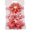 3pcs Elastic Princess Headbands Children Skinny Stretchy Bowknot Elastic Hair Band