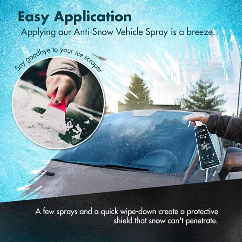RAYHONG De-icing Agent for Car Windshield and Rearview Mirror, Quick Frost and Mist Removal, Melt Snow and Ice Agent 100ml