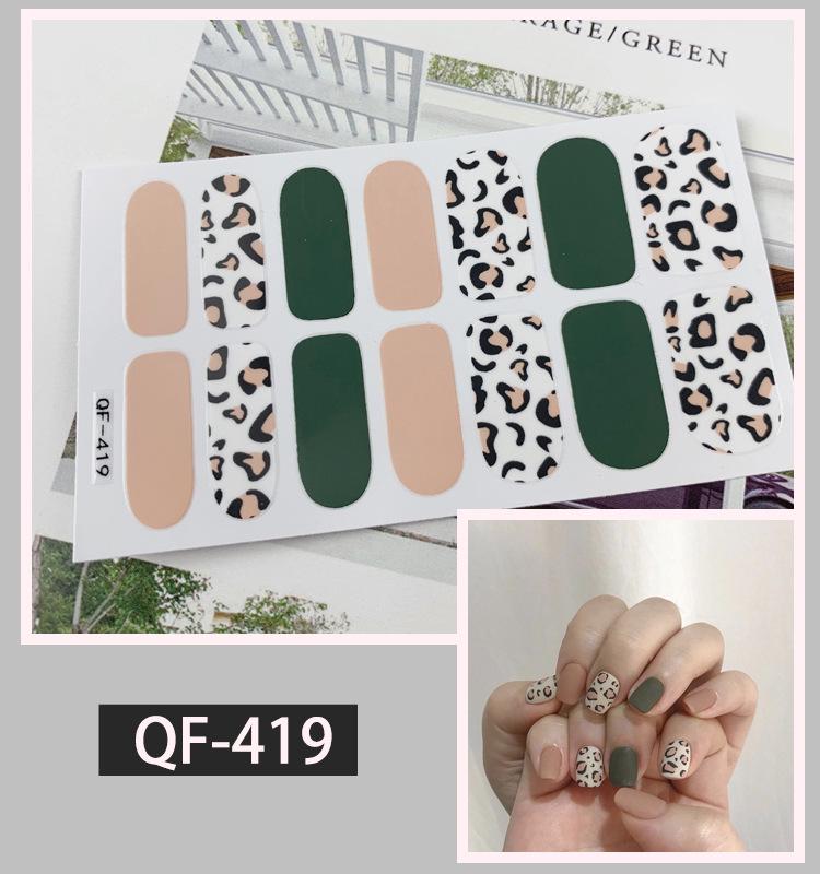 New Ins Leopard Print Nail Sticker Waterproof and Long-lasting European and American Nail Sticker Pregnant Women Can Use Nail Sticker