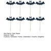 8 Pcs Halloween Bat Cupcake Toppers Black Bat Cake Picks for Halloween Baby Shower
