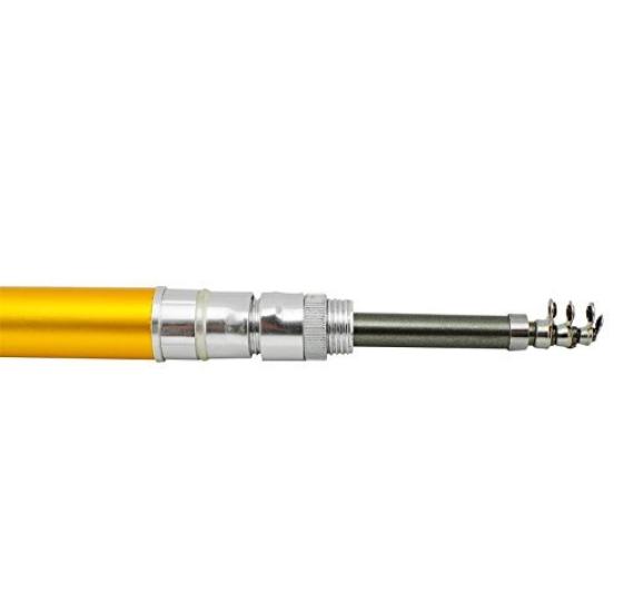 Fishing rod spinning reel set and compact pocket fishing extended Rod Gold qb300079a03n0 [Oruldo Tackle] Pen-shaped & "Tetoldo B2" <Lightweight