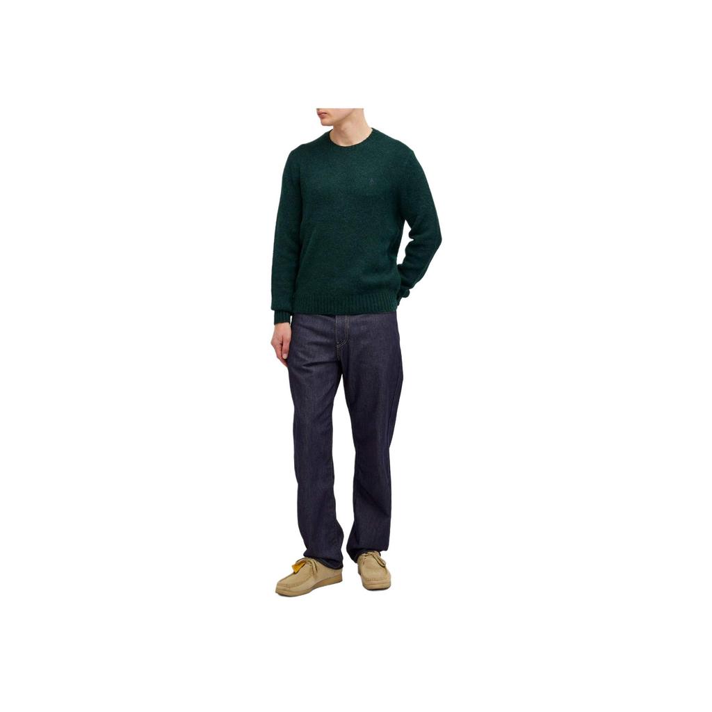 Polo Ralph Lauren Solid Color Crew Neck Loose Fit Long Sleeve Sweater Men sweater Green 710918805-505