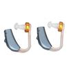 1 Pair Rechargeable Sound Amplifier Silicone Ergonomic Sound Aid Low Noise Compact Light Ear Listening Device Blue