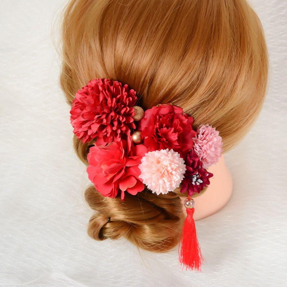 Japanese Style Japanese Kimono Hair Clips Flower Tassels Hair Stick Flower Hair Forks  Girls