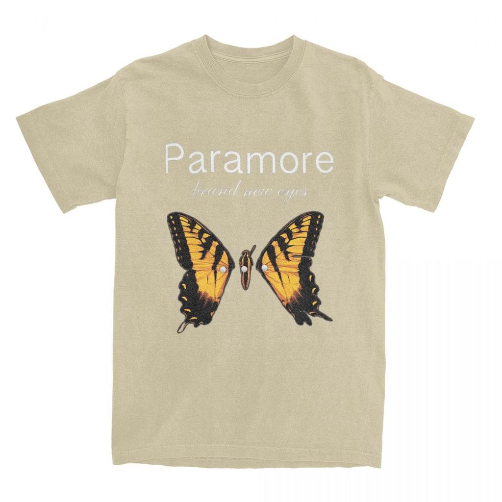 Men Women's Paramore Butterfly Logo Shirt Outfits Vintage Cotton T Shirts Tee Clothing Printed