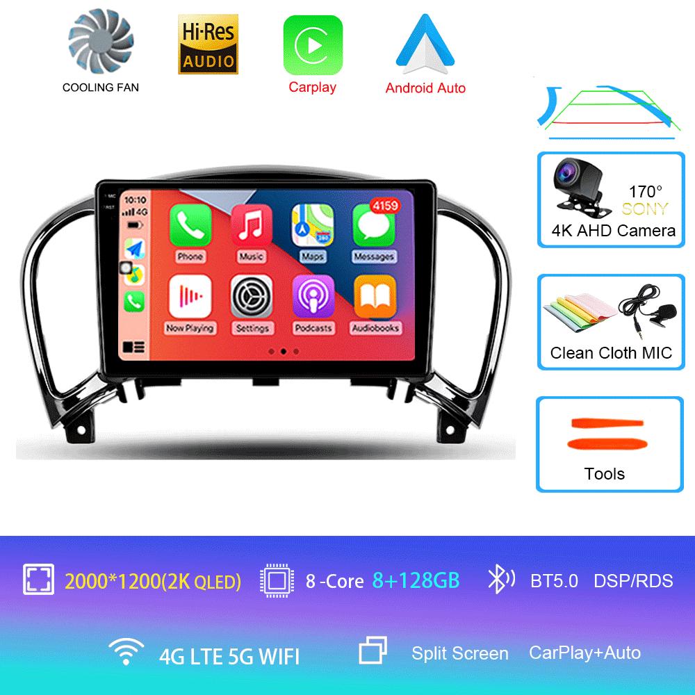 Car Radio Android 14 Carplay For Nissan Juke YF15 2010 - 2014 Navigation GPS Multimedia Video Player WiFi+4G Stereo DSP Video BT