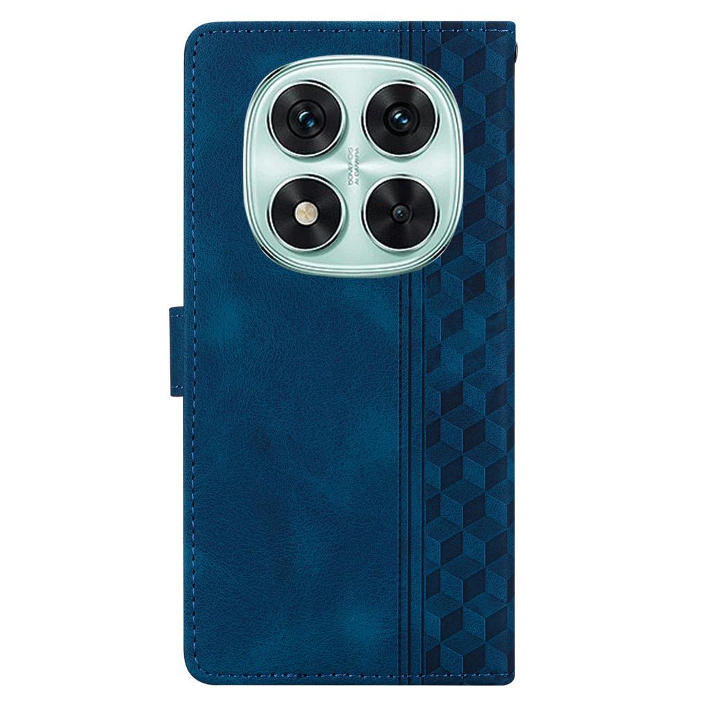 For Xiaomi Redmi Note 14 Pro 5G Leather Case Imprinted Checkered Pattern Wallet Stand Flip Phone Cover