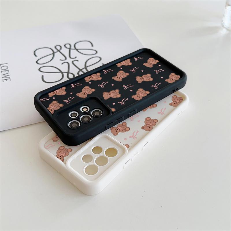 Cute Teddy Bear Bowknot Phone Case For Google Pixel 10 9 8 7 Pro XL 8A 7A 9Pro 7Pro 8Pro 9ProXL Silicone Cartoon Bumper Cover