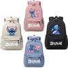 Disney Stitch Large Capacity Backpack Kids Boys Girls School Supplies Storage Bag Anime Fashion Student Bookbag