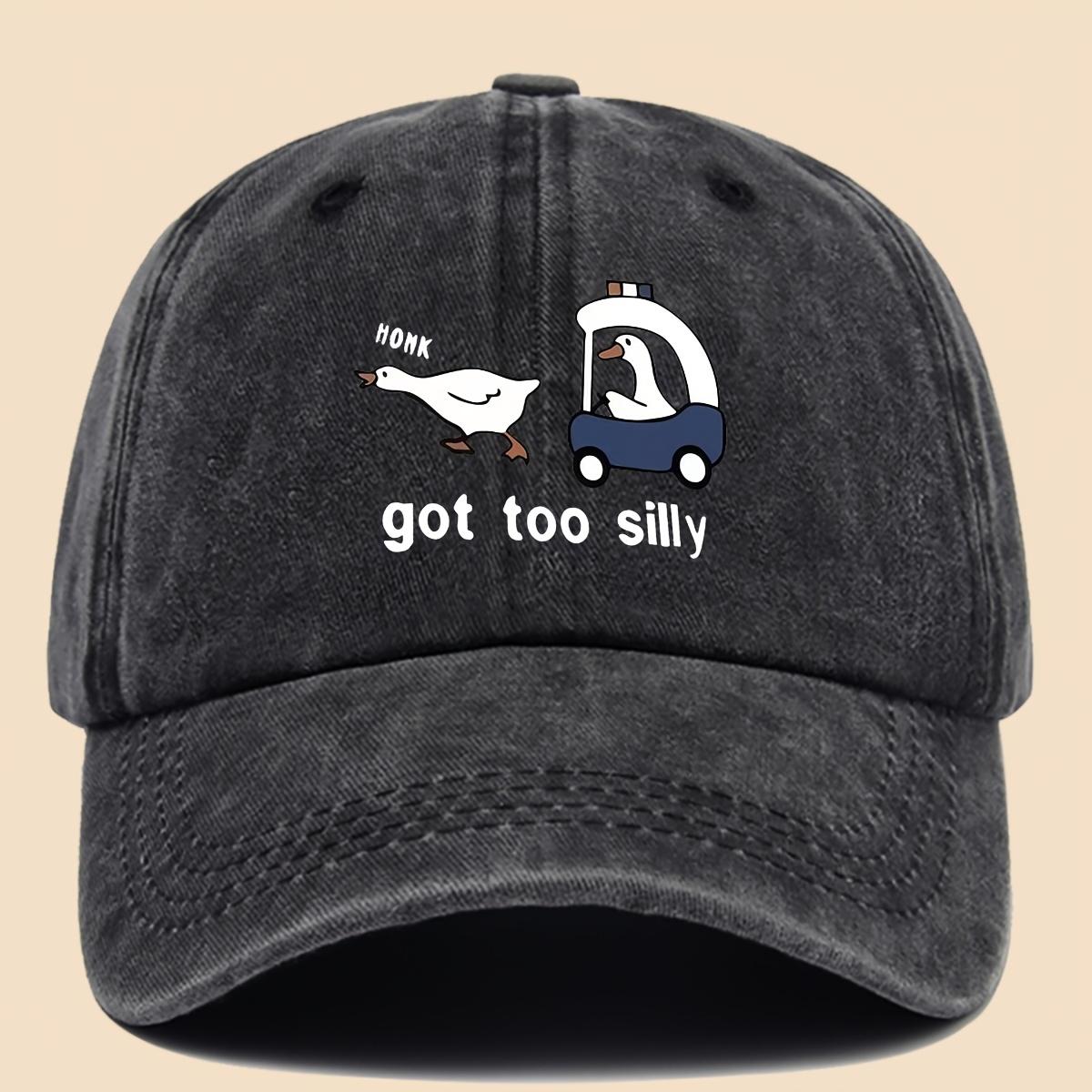 Fun cartoon pattern printed baseball cap trucker hat black papa dad hat