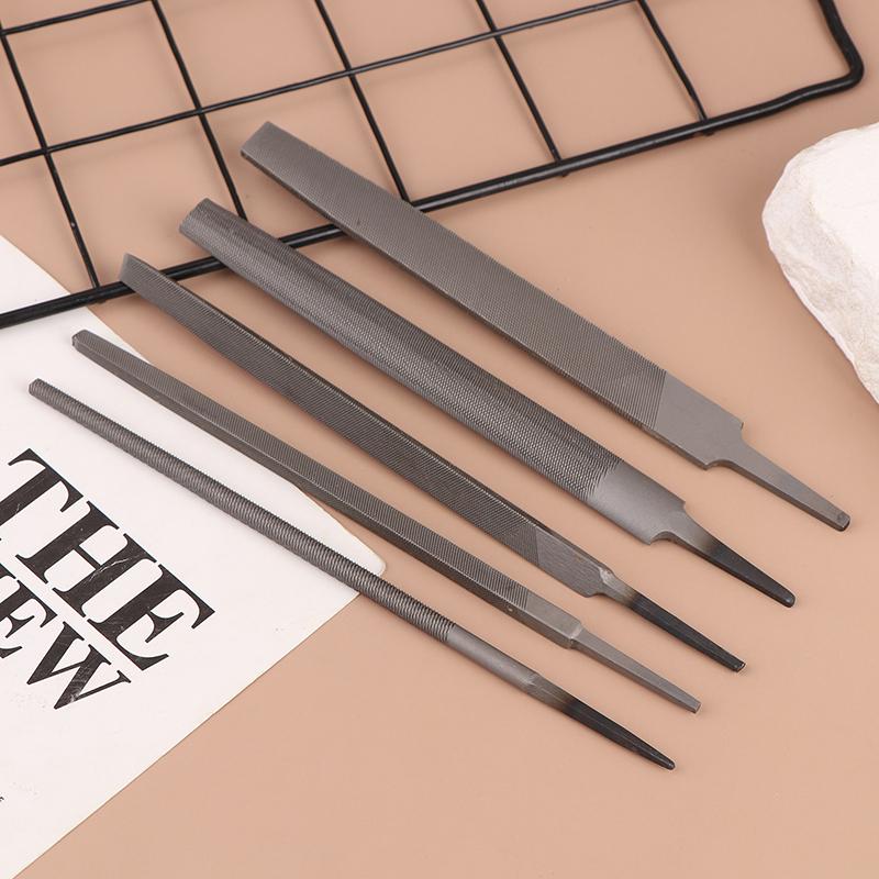 1/5Pcs 6 Inch Steel Files Set Flat/Round/Half Round/Triangle/Square For Metalworking Woodworking Steel Rasp File Flat