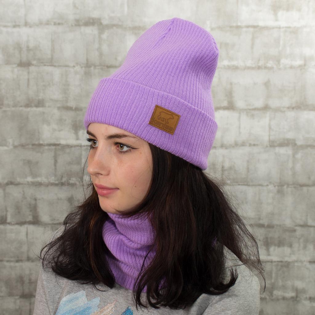 Buy Knitted hat with a collar demi 