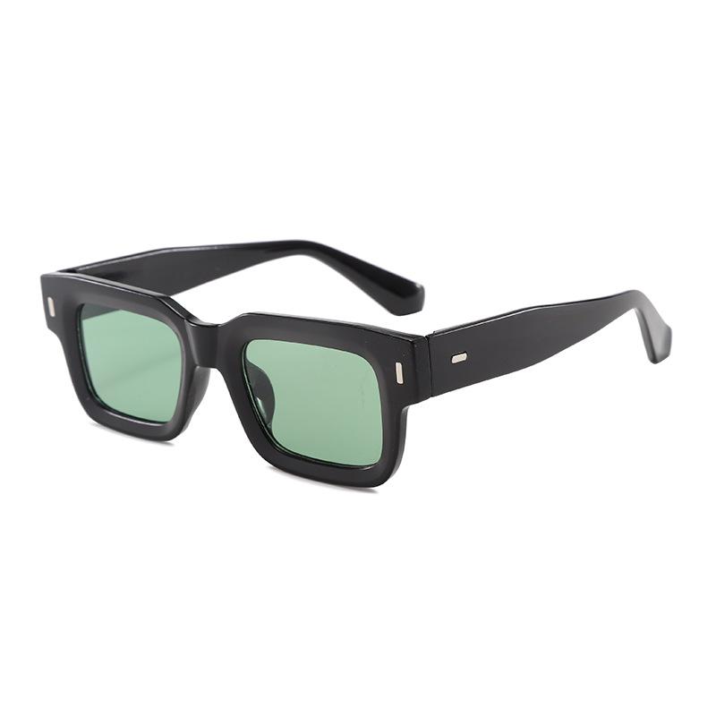 New Women's Rice Nail Square Sunglasses Retro UV400 Eyewear Trendy Sunshade Shades Personalized Eyeglasses