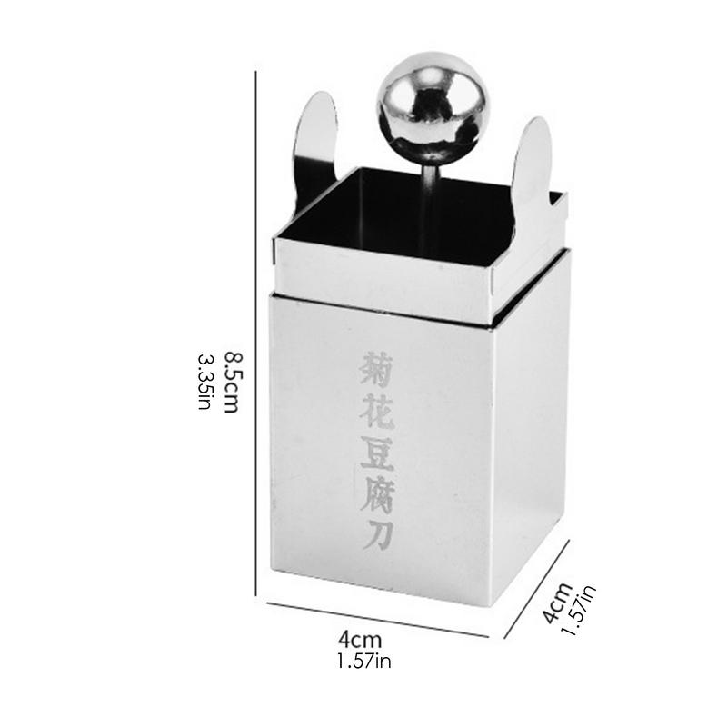 Bean Curd Flower Cutter Wensi Bean Curd Slicer Tool Stainless Steel Cheese Cutter Square Shaped Pressing Mold For Jelly Manual