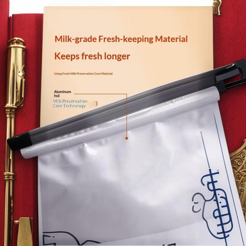 50Pcs Reusable Aluminum Foil Food Storage Bags Leakproof Seal Writable Label Perfect For Freezing Meat Fridge Organization