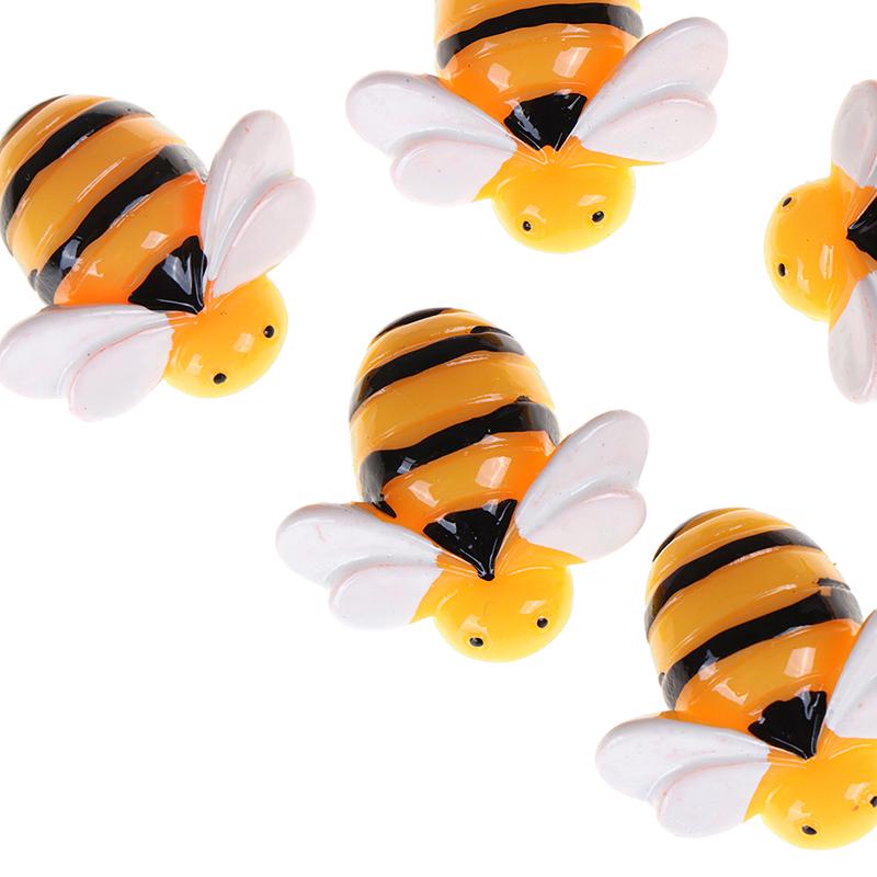 10Pcs Flat Back Resin Cabochon Bee Diy Flatback Scrapbooking Embellishment Craft