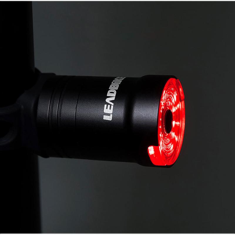 Waterproof LED Bike Tail Light with Smart Brake Sensing - 6 Modes, USB
