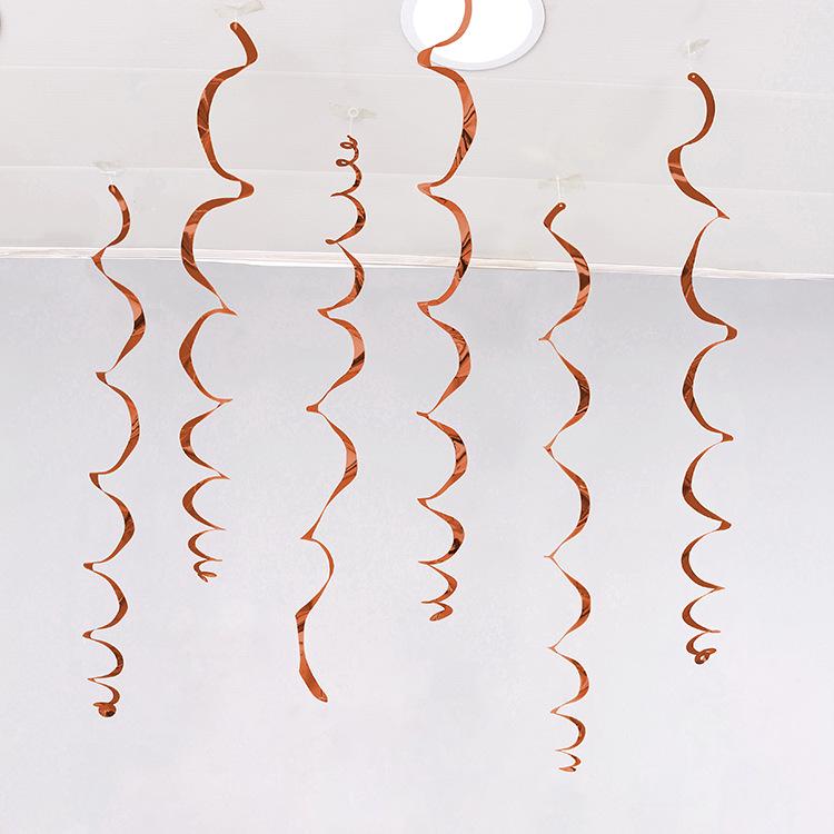 Festival & Birthday Swirl Ceiling Decorations: Hanging PVC Ornament for Windows, Corridors, and More.