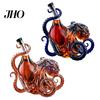 Nautical Wine Decor Octopus-Shaped Glass Decanter, 3D Artistic Borosilicate Bottle for Whiskey Soda, Octopus 350ml Decorative Liquid Bottle,