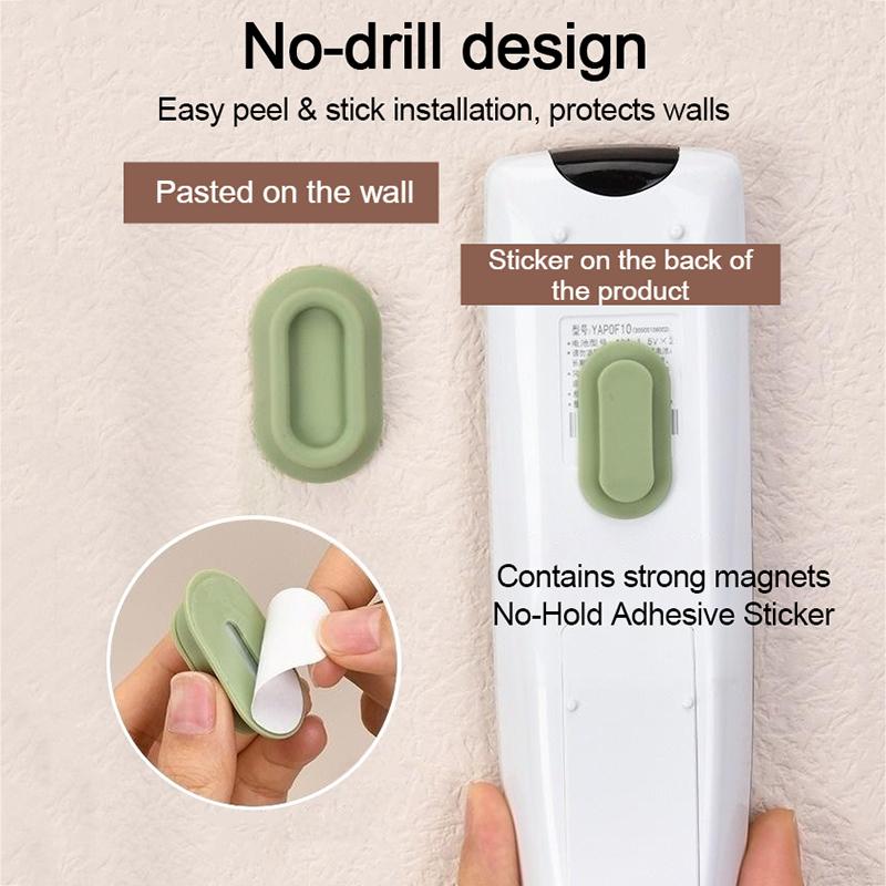 6 Pack Magnetic Wall Mount Remote Control Holder, Practical Remote Holder For Household Tv Appliance Storage Organizer JYSNJ04