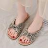 Flat Retro Sandals, Gentle French Style, Perfect with Dresses, Chinese Style Women's Shoes for Summer