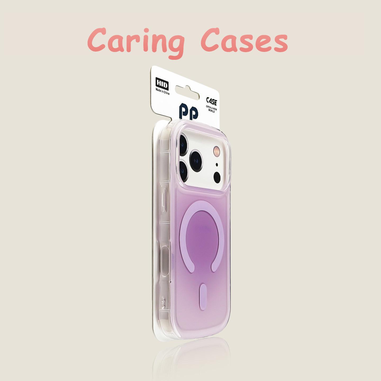 

For iPhone 17 Pro Max Case Semi-Ring Magnetic Ombre Gradient Oval Silicone Soft Edge Shockproof Cover with iphone 16 15 14 13 12 iPhone17 Pro фіолетовий