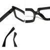 Non-polarized Unisex Plastic Square Frame Glasses Men Fashio Small Frame Hip Hop Glasses