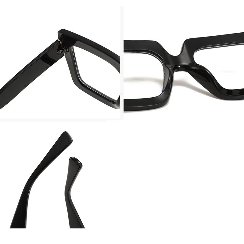 Non-polarized Unisex Plastic Square Frame Glasses Men Fashio Small Frame Hip Hop Glasses