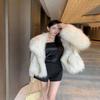 Women's Winter Short Style Imitation Raccoon Fur Grass Coat