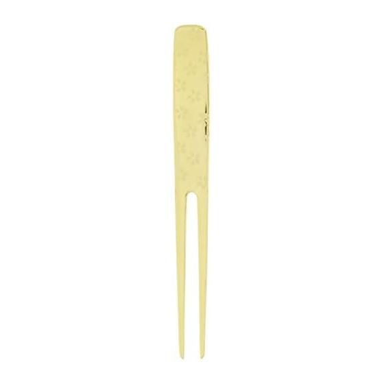 Todai Kanzashi Hairpin Pick Fork, Gold Plated, Cherry Blossom, Set of 6, Made In Japan