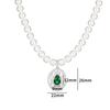 Tiktok Live Broadcast Cross-border Europe America Pearl Necklace Metal Artificial Color Treasure Mixed Women's