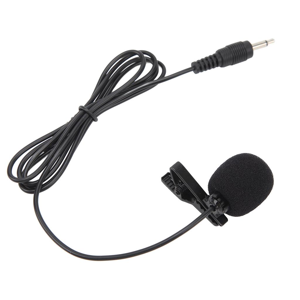 Lavalier Microphone for Computer Small Lapel Microphone Noise Cancelling Clip On Microphone for 3.5mm Laptop Recording