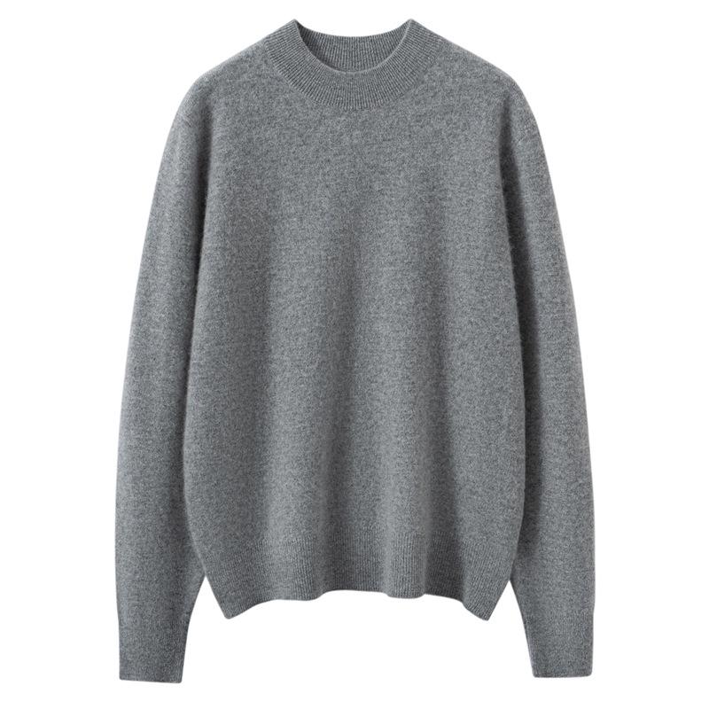 2025 Autumn/Winter Cashmere Knit Women's Half-High Neck Sweater