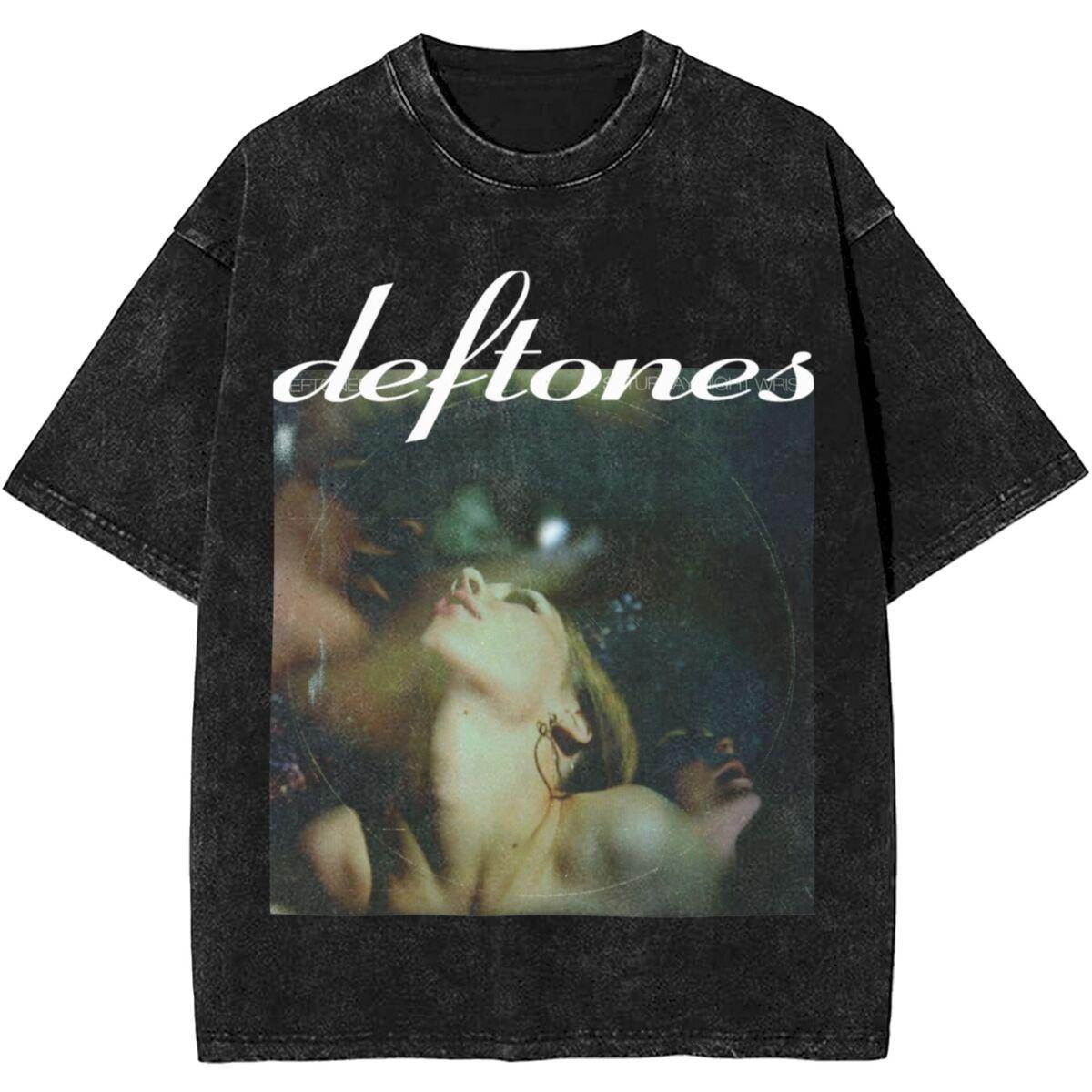 

Deftones Graphic Tshirt Hip Hop Yk T Shirt Vintage Washed Oversized Tshirts Men Women Clothing Casual Short Sleeve Cotton Tee S