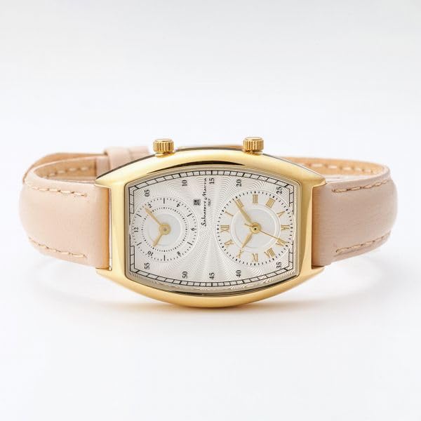 Salvatore Marra Watch Daily Waterproof Tonneau Case Dual Time SM23107-GDWHBE