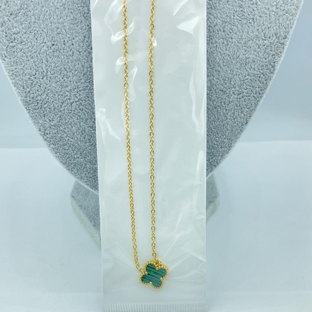 15MM Titanium Steel Four-leaf Clover Single Necklace Does Not Lose Color Ladies High-grade Necklace