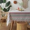 Nordic Style Bohemian Tablecloth with Tassel Table Cover Practical Ethnic Tablecloth  Living Room