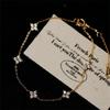 New Crystal Flower Stainless Steel Bracelet Women Fashion Personality Korean Bracelet Jewelry Accessories Anniversary Gift