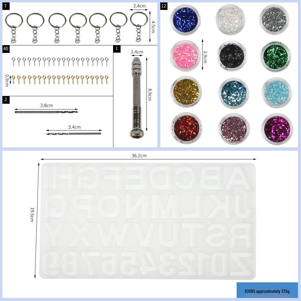 DIY Epoxy Resin Crystal Letter Silicone Set for Key Pendant Crafting