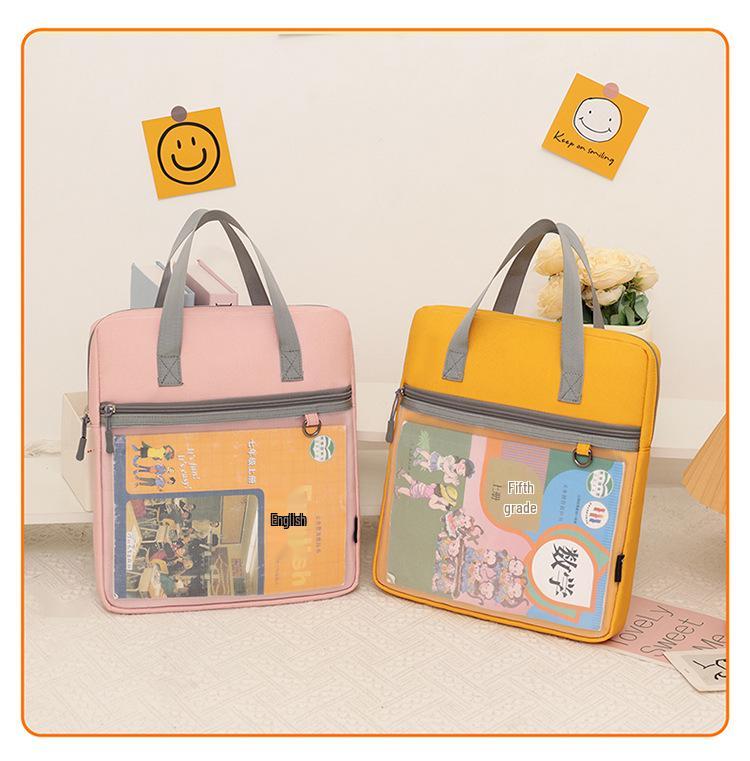 Middle School Student Zipper File Organizer - Large Capacity Bag for Books and Subject Sorting