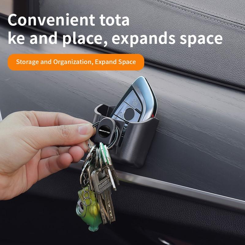 2026New Car Key Holder Clip Car Interior Storage Box For Mercedes Benz AMG Smart Fortwo 451 450 453 EQ Forfour Coupe Cabrio 451