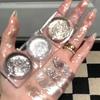 1PC Glitter Punk Smoky Black Eyeshadow Gel Makeup Palette Metallic Dark Silver Wet Eyes Shadow Highlighter Pearl Pigments Cosmetics