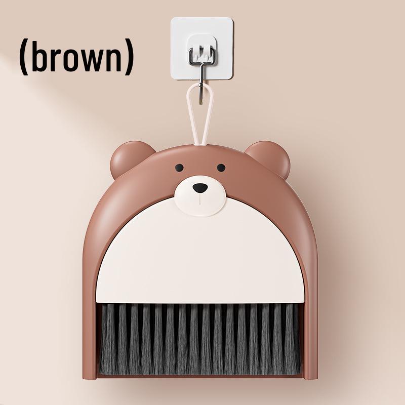 Little Bear Desktop Broom & Dustpan Set: Compact Bed Hair Sweeper & Keyboard Brush