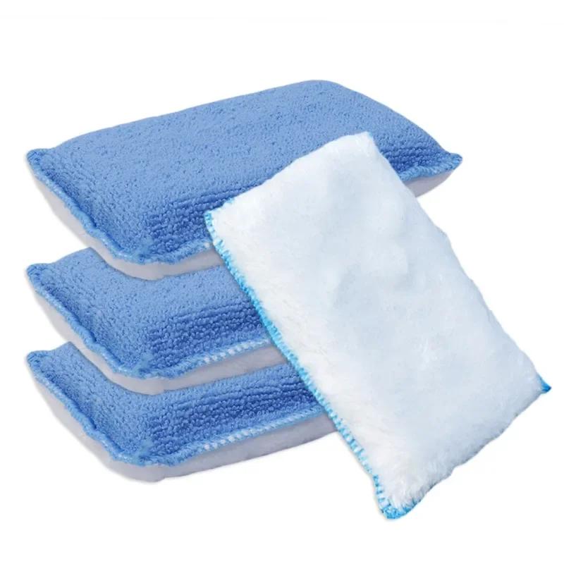 Microfiber Car Cleaning Sponge Microfiber Detailing Washer Pad Double Side Imitation Wool Sponges Car Wash Wipe Applicator Pads